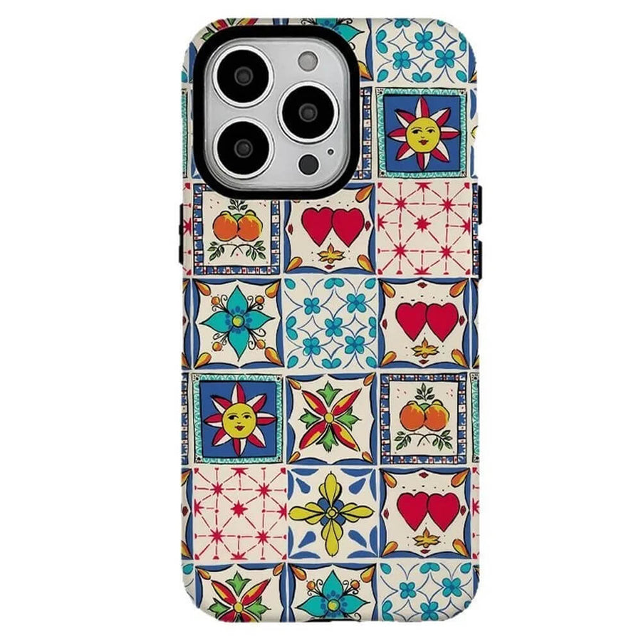 Boogzel Apparel Sun & Heart Pattern iPhone Case