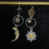 Boogzel Apparel Sun & Moon Aesthetic Earrings, view 2