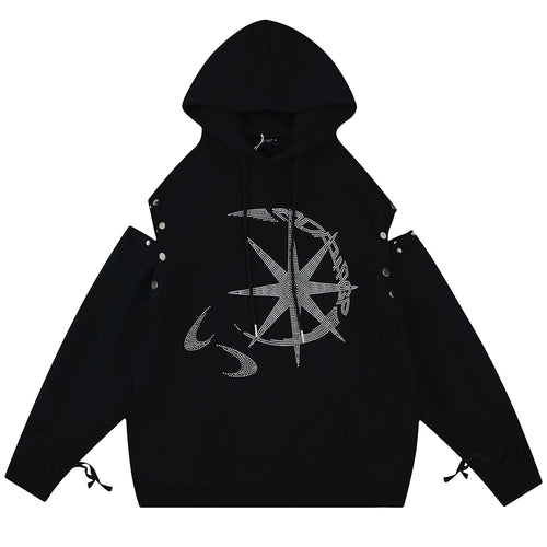 Boogzel Apparel Sun & Moon Rhinestone Hoodie