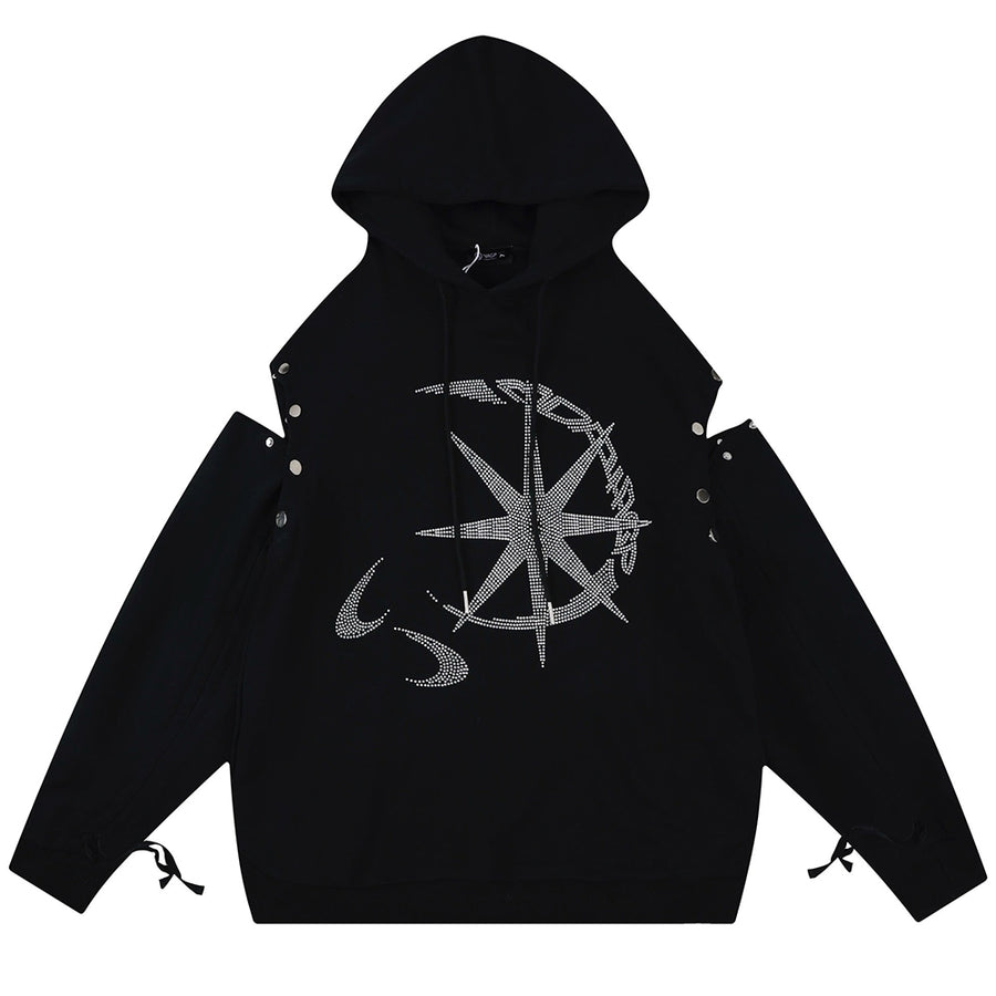 Boogzel Apparel Sun & Moon Rhinestone Hoodie