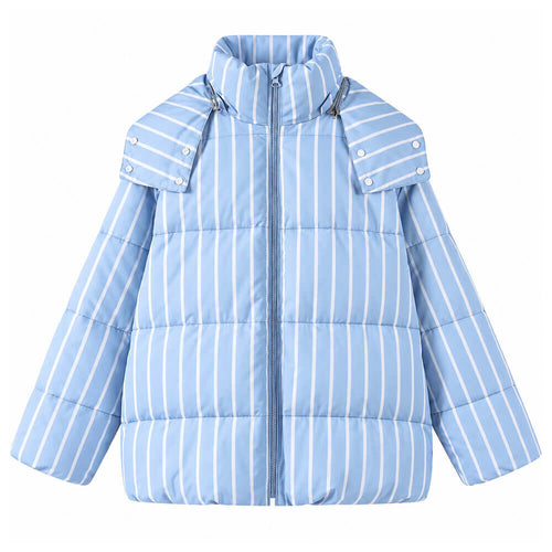 Boogzel Apparel Sunday Stroll Striped Puffer Jacket