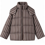 Boogzel Apparel Sunday Stroll Striped Puffer Jacket, view 3