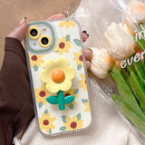 Boogzel Apparel Sunflowers Aesthetic iPhone Case, view 2
