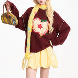Boogzel Apparel Sweet Apple Knit Sweater, view 4