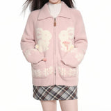 Boogzel Apparel Sweet Attitude Bunny Zip Up Cardigan, view 3