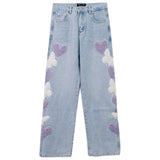 Boogzel Apparel Sweet Attitude Heart Patch Wide-Leg Jeans, view 6