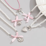 Boogzel Apparel Sweet Attitude Pearl Layered Necklace Set, view 4