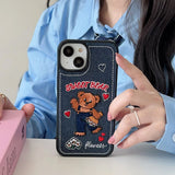 Boogzel Apparel Sweet Bear Embroidery iPhone Case, view 2