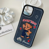 Boogzel Apparel Sweet Bear Embroidery iPhone Case, view 3