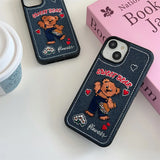 Boogzel Apparel Sweet Bear Embroidery iPhone Case, view 4