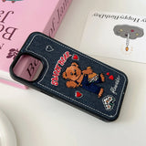 Boogzel Apparel Sweet Bear Embroidery iPhone Case, view 5