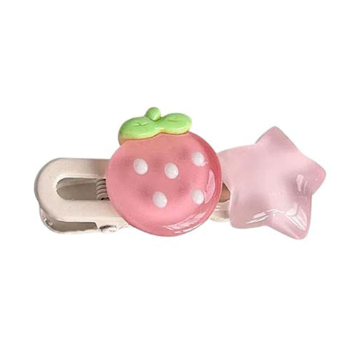 Boogzel Apparel Sweet Strawberry & Star Hair Clip