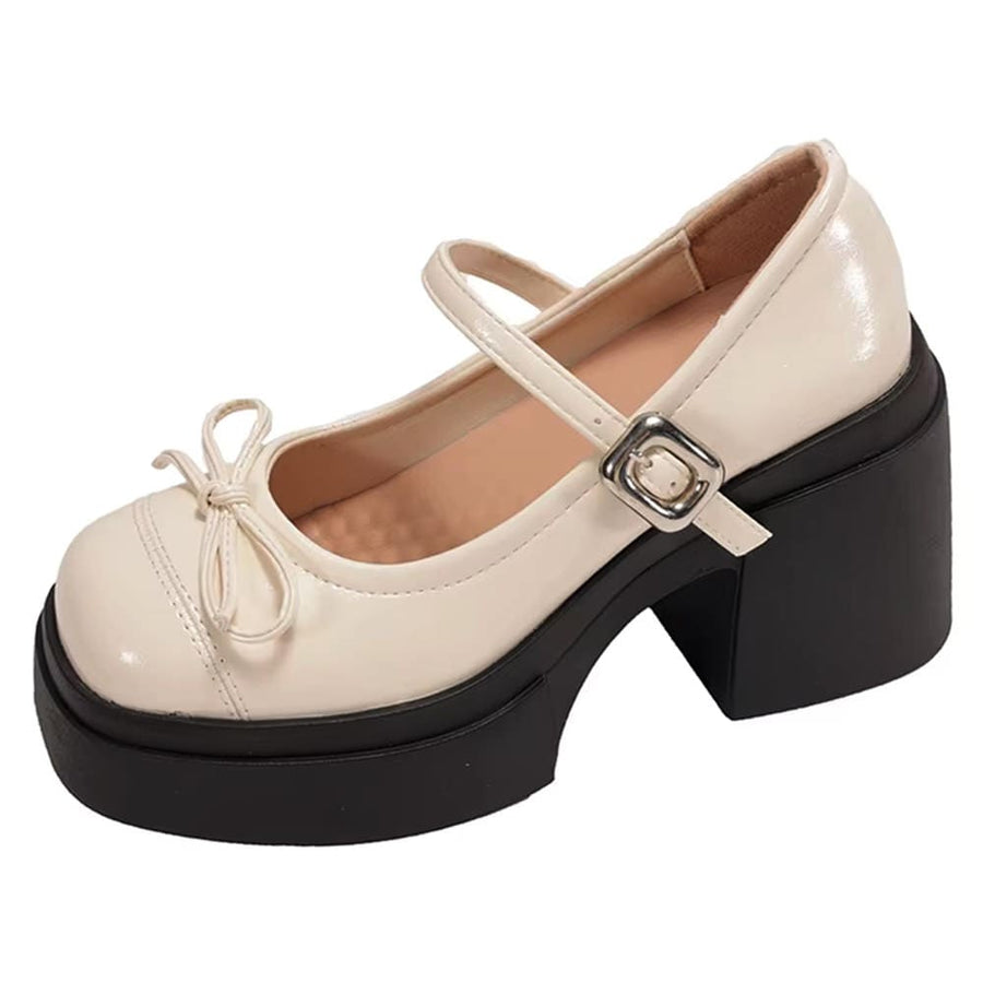 Boogzel Apparel Sweet Team Chunky Platform Mary Jane Heels