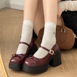 Boogzel Apparel Sweet Team Chunky Platform Mary Jane Heels, view 6