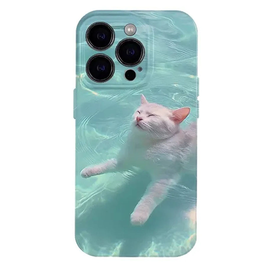Boogzel Apparel Swimming Cat iPhone Case
