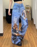 Boogzel Apparel Teddy Bear Wide Leg Jeans, view 2