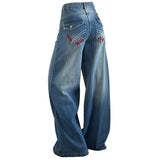 Boogzel Apparel Teen Craft Embroidered Baggy Jeans, view 5