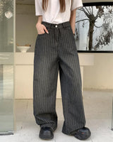 Boogzel Apparel Teen Craft Striped Baggy Jeans, view 2
