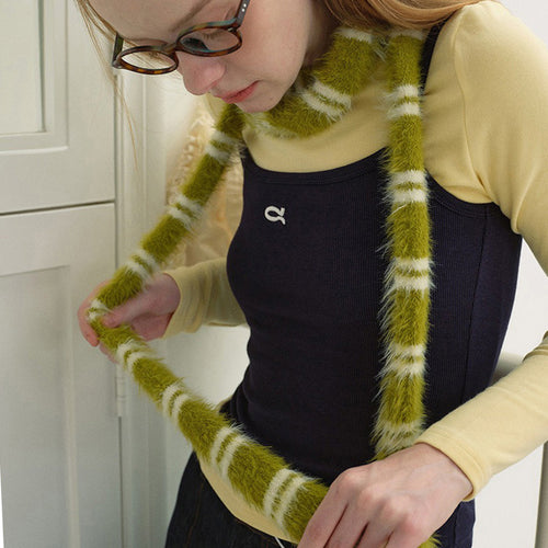 Boogzel Apparel Teen Craft Striped Skinny Scarf