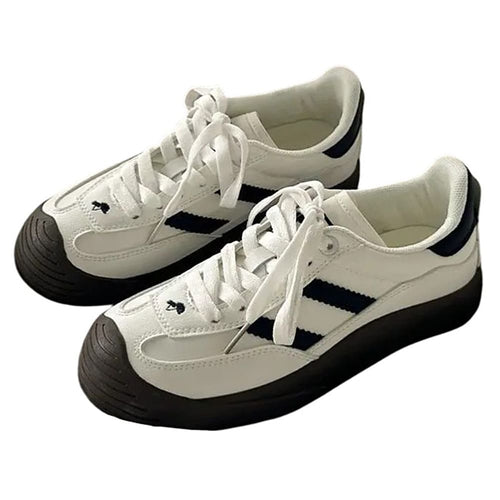 Boogzel Apparel Teen Craft White & Black Stripe Sneakers