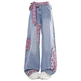 Boogzel Apparel Teen Spirit Plaid Patchwork Jeans, view 2