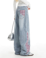 Boogzel Apparel Teen Spirit Plaid Patchwork Jeans, view 6