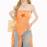 Boogzel Apparel Teen Spirit Star Plaid Bandeau Top, view 3