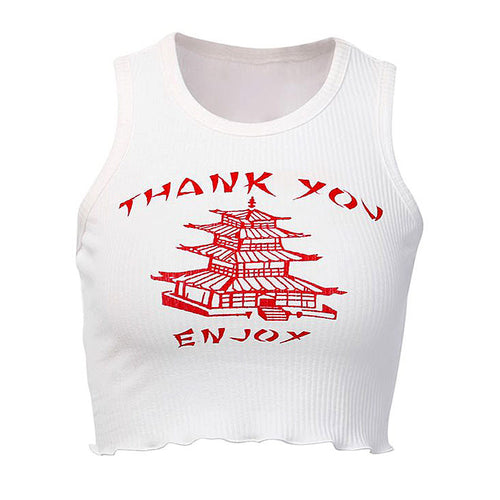Boogzel Apparel Thank You Ribbed Top