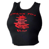 Boogzel Apparel Thank You Ribbed Top, view 2