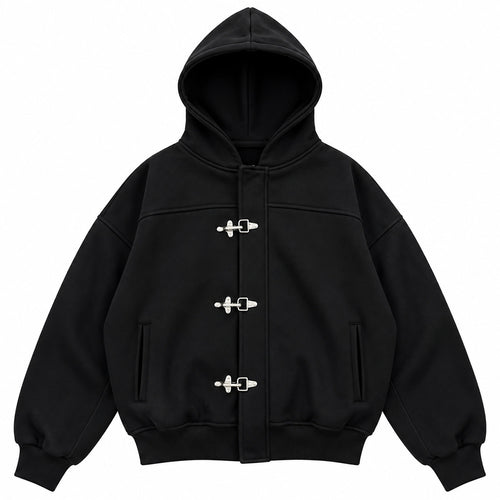 Boogzel Apparel The Problem Child Metal Clasp Zip-Up Hoodie