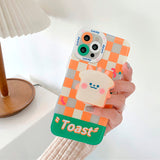Boogzel Apparel Toast Checkered iPhone Case, view 2