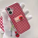 Boogzel Apparel Tomato Checkered iPhone Case, view 3