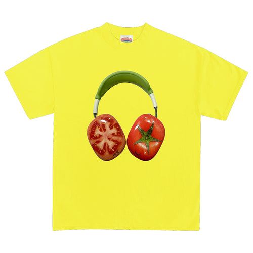 Boogzel Apparel Tomato Headphones Graphic T-Shirt