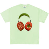 Boogzel Apparel Tomato Headphones Graphic T-Shirt, view 3