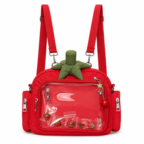 Boogzel Apparel Tomato Shaped Clear Pocket Handbag
