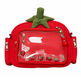 Boogzel Apparel Tomato Shaped Clear Pocket Handbag, view 2