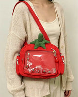 Boogzel Apparel Tomato Shaped Clear Pocket Handbag, view 5
