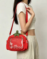 Boogzel Apparel Tomato Shaped Clear Pocket Handbag, view 6
