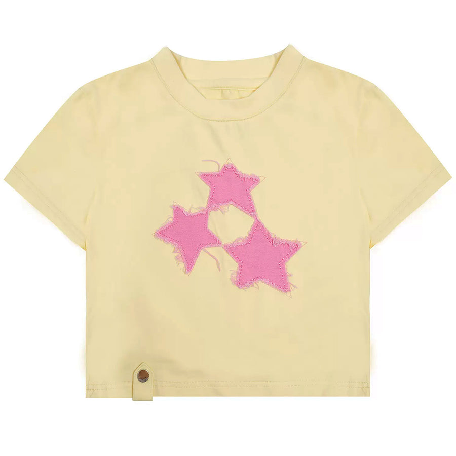 Boogzel Apparel Too Pretty Star Crop Top