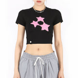 Boogzel Apparel Too Pretty Star Crop Top, view 6