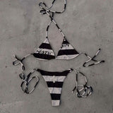 Boogzel Apparel Toxic Girl Striped Bikini Set, view 2