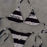 Boogzel Apparel Toxic Girl Striped Bikini Set, view 3