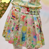 Boogzel Apparel Toy Print Pleated Mini Skirt, view 2