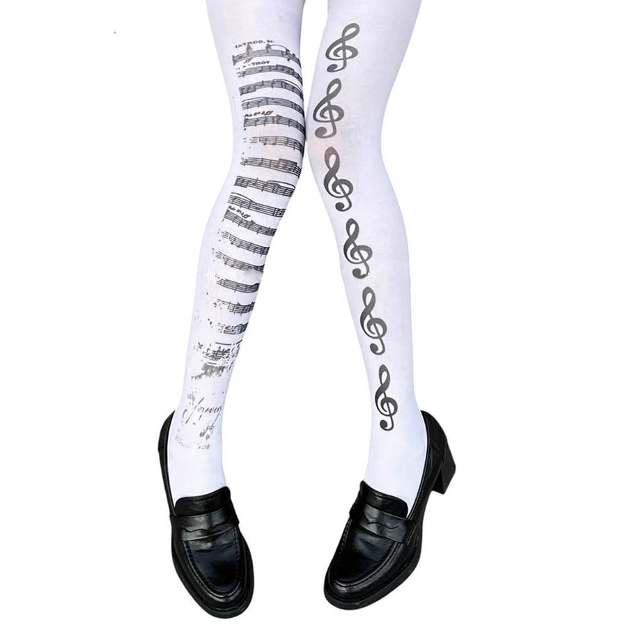 Boogzel Apparel Treble Clef Print Tights