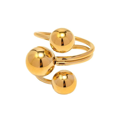 Boogzel Apparel Triple Ball Statement Ring