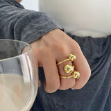 Boogzel Apparel Triple Ball Statement Ring, view 5