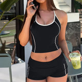Boogzel Apparel Tropical Flower Halter Top + Mini Shorts Co-Ord, view 2