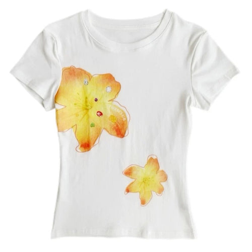 Boogzel Apparel Tropical Flowers Coconut Girl T-Shirt