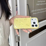 Boogzel Apparel Tropical Flowers iPhone Case in Yellow, view 3