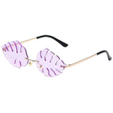 Boogzel Apparel Tropical Leaf Shaped Sunglasses, view 3
